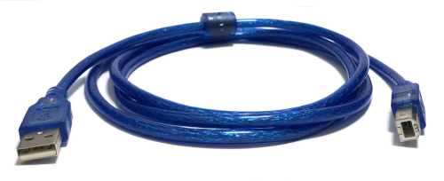 USB 2.0 AM to BM Cable Blue 1.5m